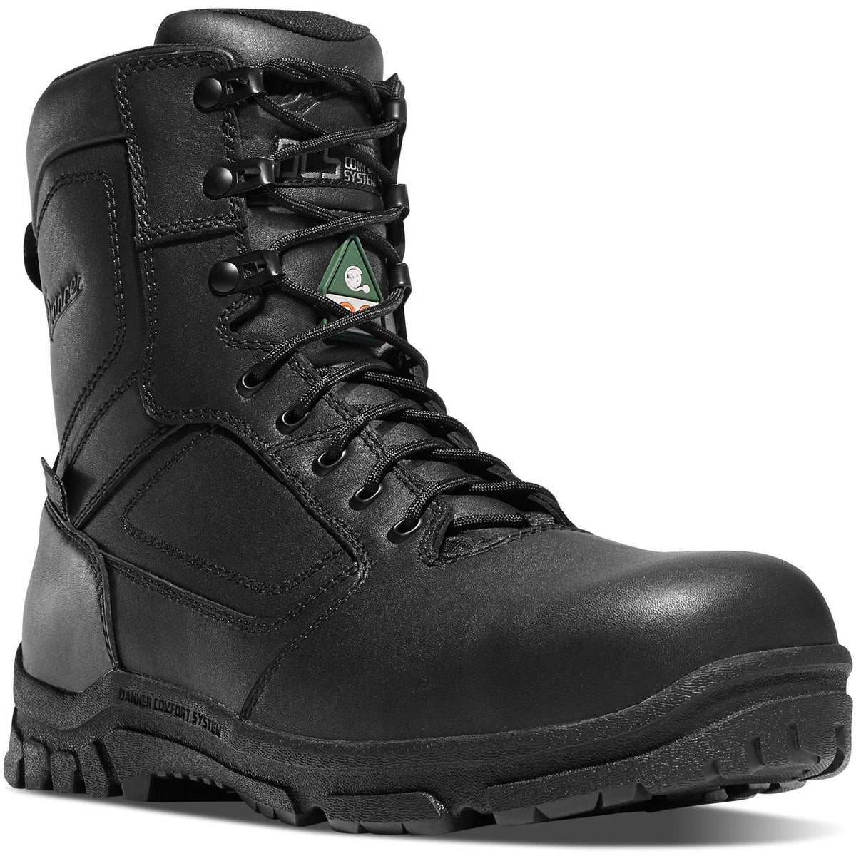 Danner Men's Lookout EMS 8" Side Zipper Composite Toe Waterproof Duty Boot Black 23826 3 / Narrow / Black - Overlook Boots
