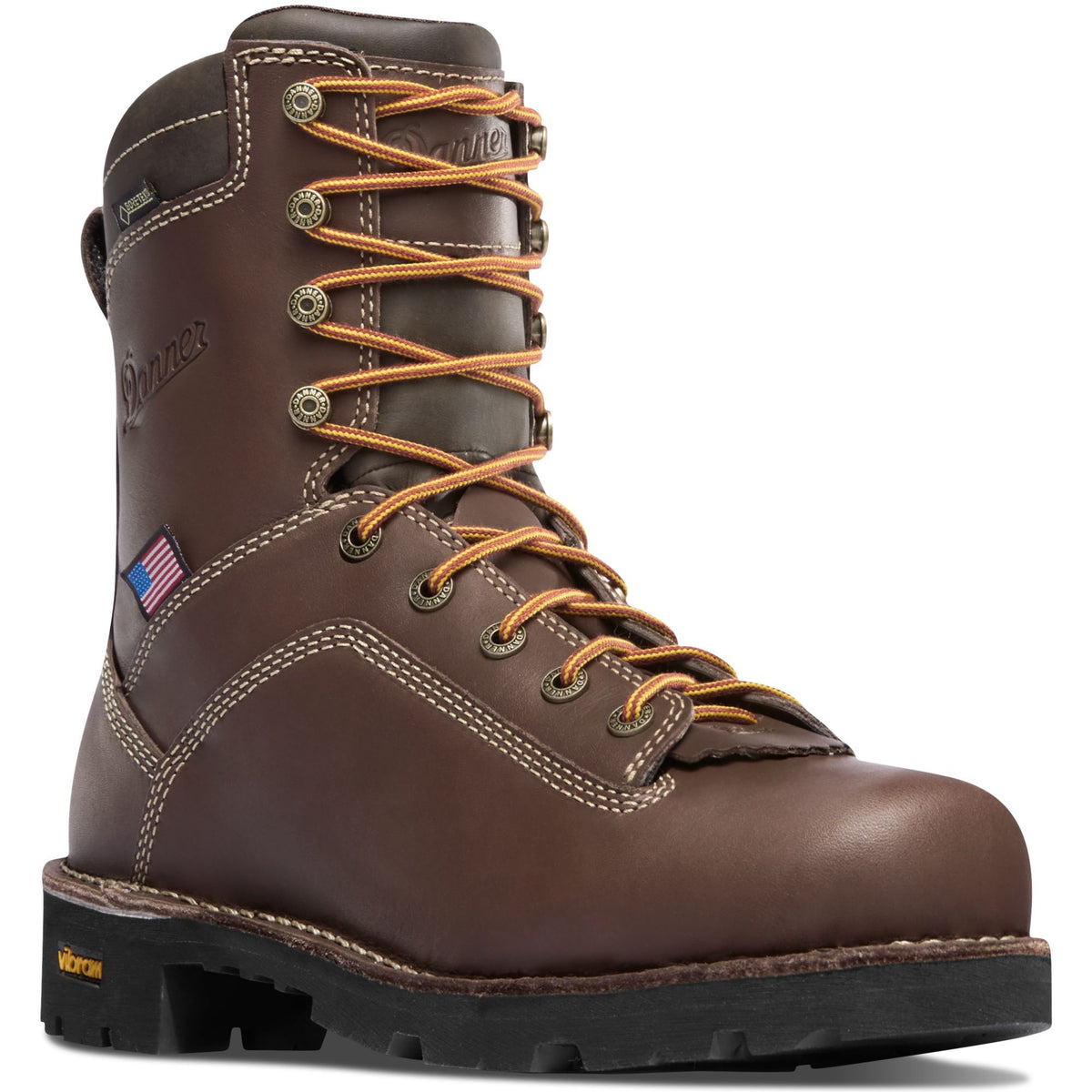Danner Men's Quarry USA Made 8" Soft Toe Waterproof Work Boot - Brown - 17305 7 / Medium / Brown - Overlook Boots