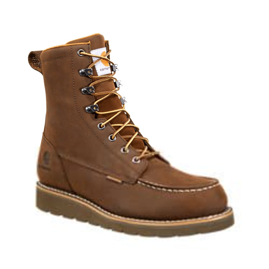 Carhartt Men's Moc 8" Soft Toe Wedge Work Boot -Brown- FW8093-M - Overlook Boots