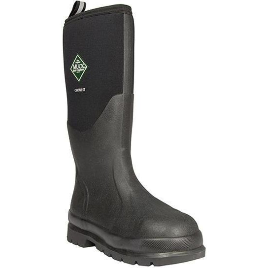 Muck Men's Chore 16" Steel Toe Waterproof Rubber Work Boot - Black - CHS-000A 5 / Medium / Black - Overlook Boots
