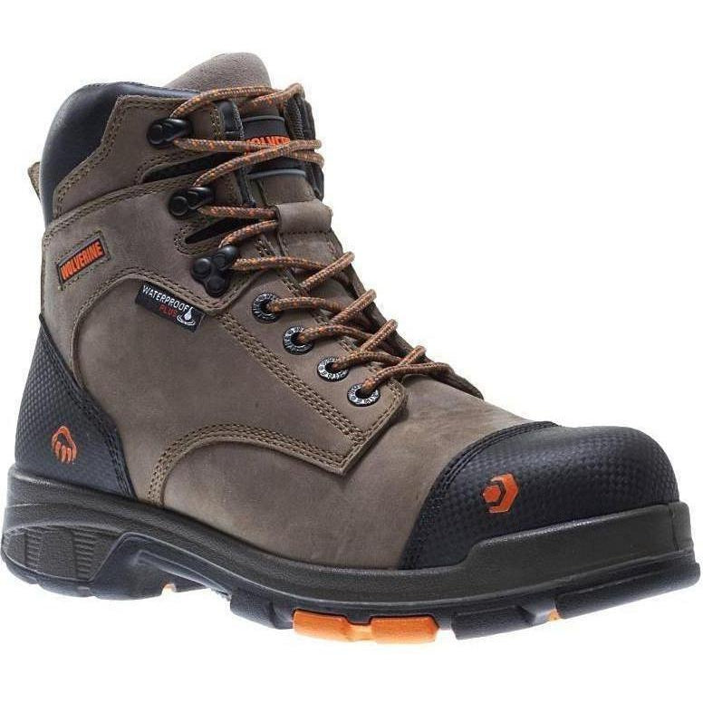 Wolverine Men's Blade LX Safety Toe Waterproof Work Boot - Brown - W10653 7 / Medium / Brown - Overlook Boots
