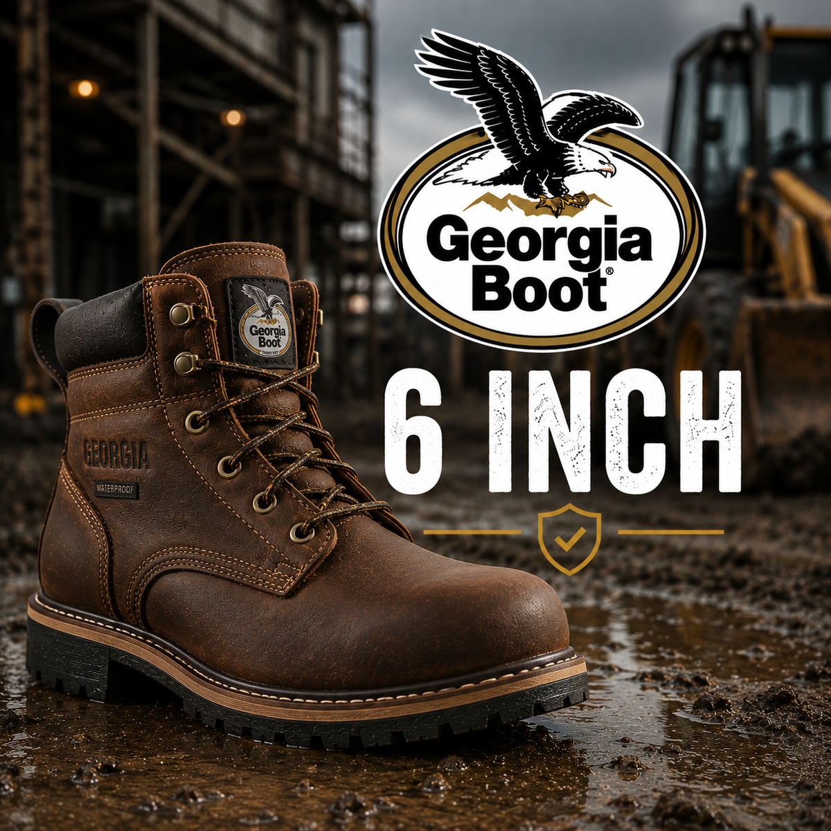 Georgia 6 Inch Boots in lace-up boot styles