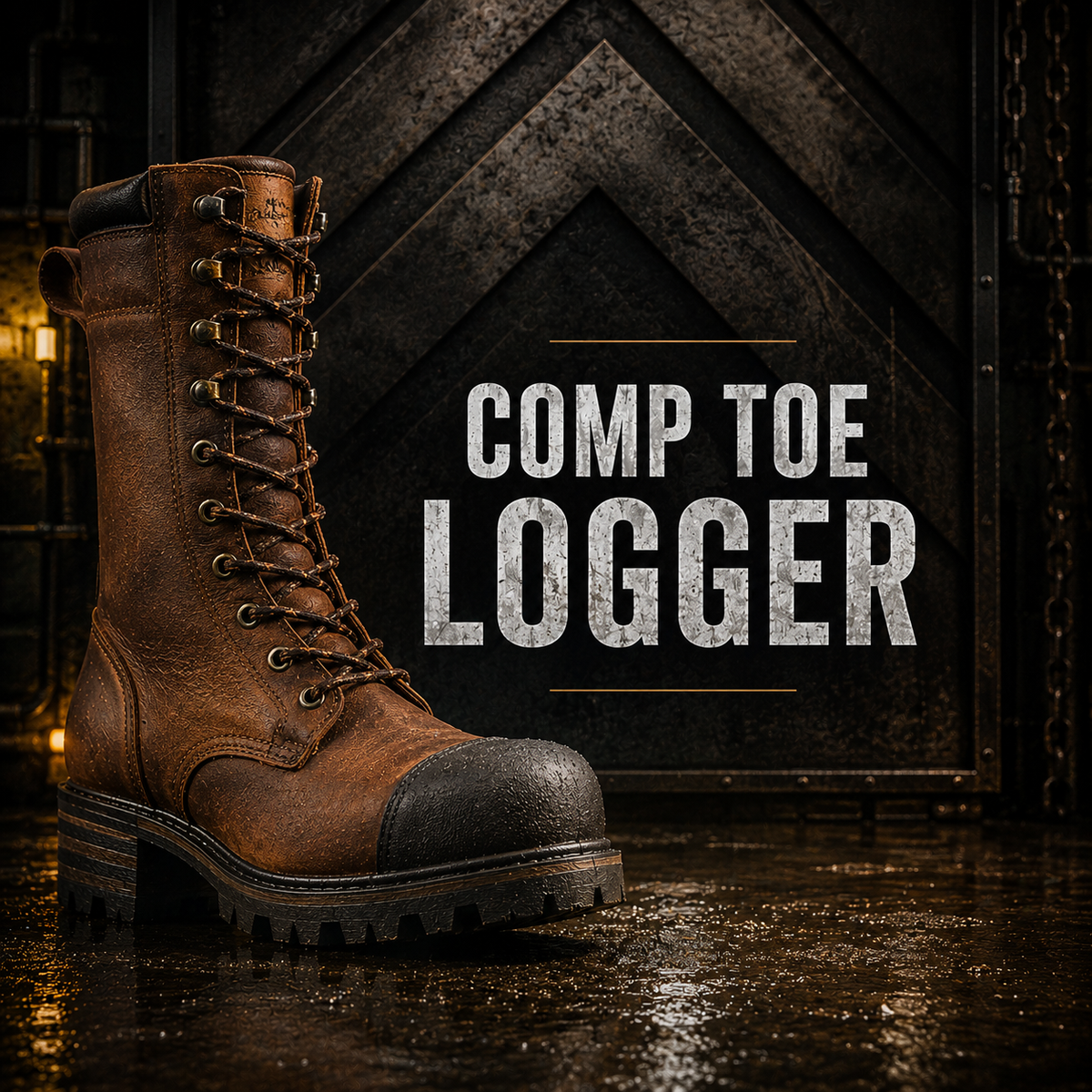 Composite Toe Logger Boots for logging and rugged work