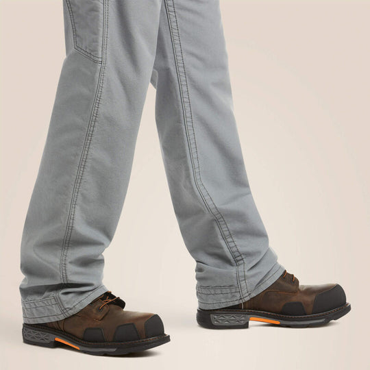 Ariat M4 Workhorse Pantalón de Trabajo para Hombre, Resistente al Fuego (FR), Corte Holgado, Corte de Bota - Gris - 10017226 - Imagen 3