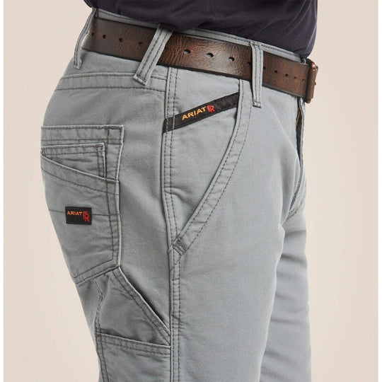 Ariat M4 Workhorse Pantalón de Trabajo para Hombre, Resistente al Fuego (FR), Corte Holgado, Corte de Bota - Gris - 10017226 - Imagen 6