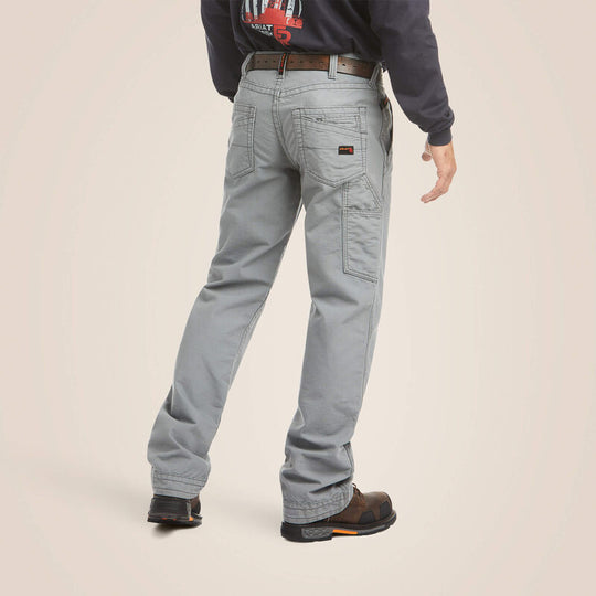 Ariat M4 Workhorse Pantalón de Trabajo para Hombre, Resistente al Fuego (FR), Corte Holgado, Corte de Bota - Gris - 10017226 - Imagen 4