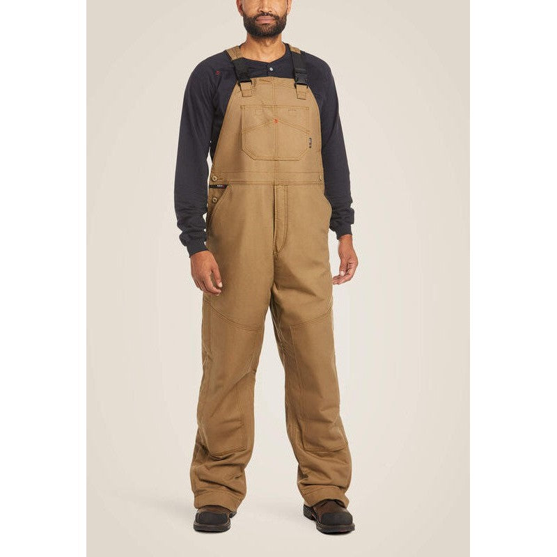 Ariat Men's Flame Resistant Insulated Overall 2.0 Water Repellent Bib Khaki - 10023459 Small / Field Khaki / 30 - Overlook Boots
