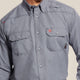 Ariat Men's Featherlight Flame Resist Work Shirt Gunmetal - 10025429 - Overlook Boots