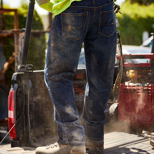 Ariat Playera de Trabajo para Hombre, Alta Visibilidad, Resistente al Fuego (FR) - Amarillo - 10025432 - Imagen 4