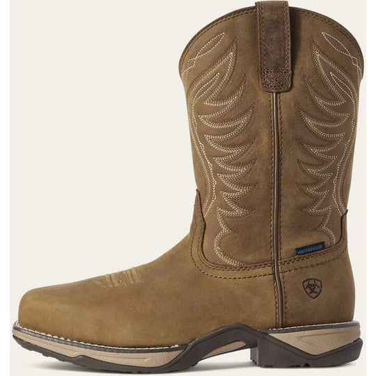 Ariat Women's Anthem Composite Toe Waterproof Slip Resistant Work Boot - Distressed Brown - 10031664 5.5 / Medium / Brown - Overlook Boots