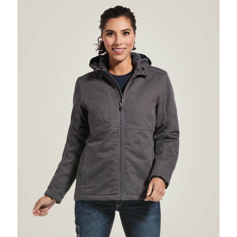Ariat Women's Rebar DuraCanvas Insulated Jacket Grey - 10032917 Small / Rebar Grey / Standard - Overlook Boots
