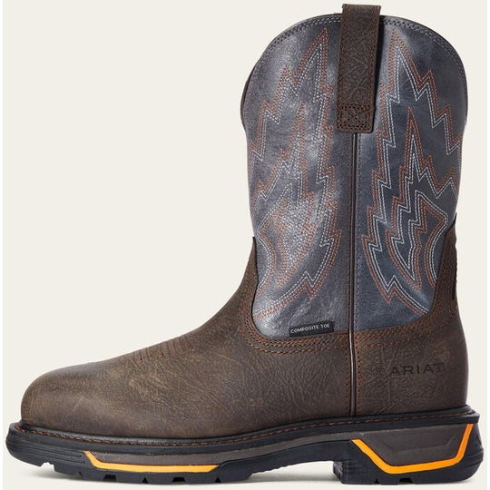 Ariat Men's Big Rig Composite Toe Western Work Boot -Coffee- 10033966 6 / Wide / Iron Coffee - Overlook Boots