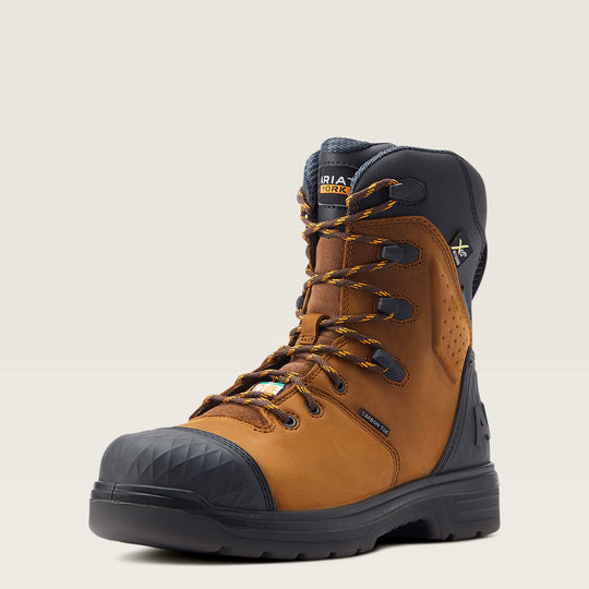 Ariat Men's Outlaw 8" Carbon Toe Waterproof CSA MetGuard Puncture Resistant Work Boot - Barley Brown - 10033998 - Overlook Boots