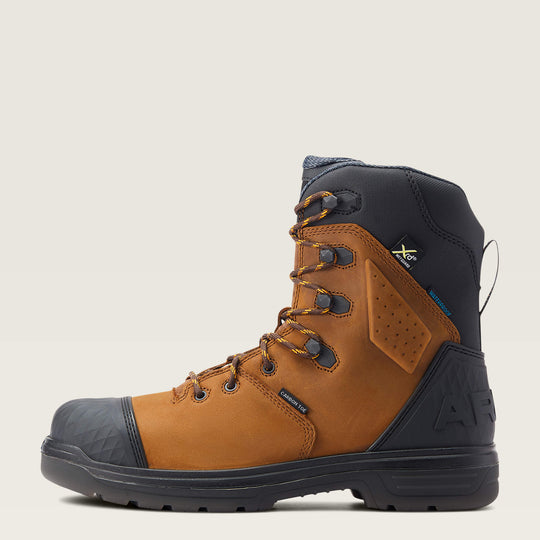 Ariat Men's Outlaw 8" Carbon Toe Waterproof CSA MetGuard Puncture Resistant Work Boot - Barley Brown - 10033998 - Overlook Boots