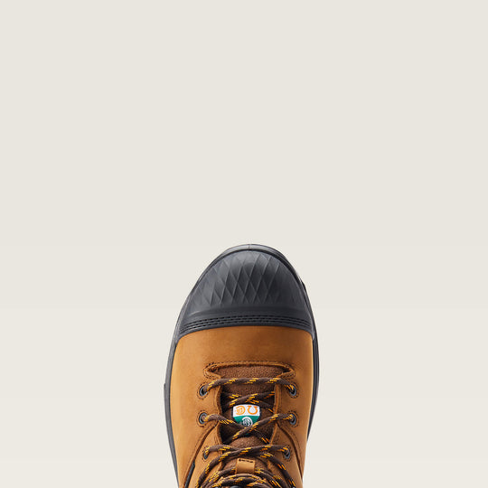 Ariat Men's Outlaw 8" Carbon Toe Waterproof CSA MetGuard Puncture Resistant Work Boot - Barley Brown - 10033998 - Overlook Boots