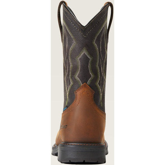 Ariat Men's RigTek Wide Square Toe Composite Toe Waterproof Work Boot - Distressed Brown - 10034156 - Overlook Boots
