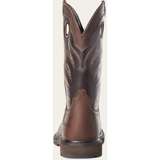 Ariat Men's Groundwork Wide Square Toe Steel Toe Slip Resistant Work Boot - Brown - 10034717 - Overlook Boots