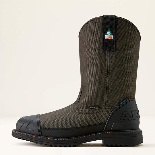 Ariat Men's RigTEK Wildcat 11" Composite Toe Waterproof CSA Pull-On Work Boot - Forged Iron - 10035929 - Overlook Boots