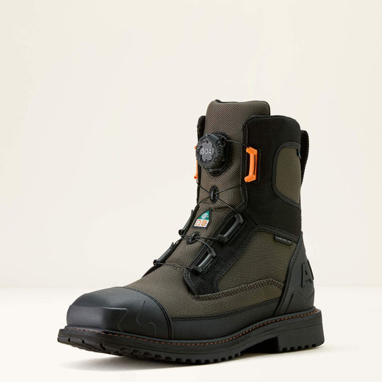 Ariat Men's RigTEK Wildcat BOA 8" Composite Toe Waterproof CSA Work Boot - Forged Iron - 10035930 - Overlook Boots