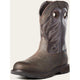 Ariat Men's Groundwork Soft Toe Waterproof Slip Resistant Work Boot - Dark Brown - 10035965 - Overlook Boots