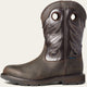 Ariat Men's Groundwork Soft Toe Waterproof Slip Resistant Work Boot - Dark Brown - 10035965 - Overlook Boots