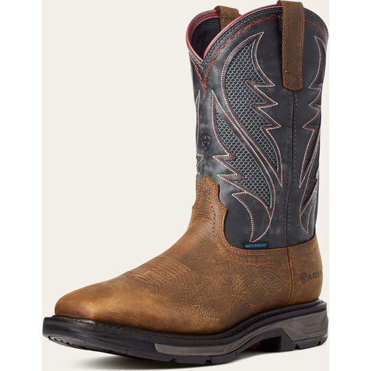 Ariat Men's WorkHog XT VenTek Soft Toe Waterproof Slip Resistant Work Boot - Rye Brown - 10035984 - Overlook Boots