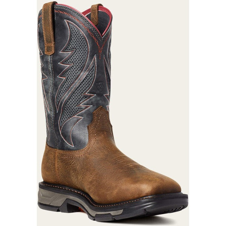 Ariat Men's WorkHog XT VenTek Soft Toe Waterproof Slip Resistant Work Boot - Rye Brown - 10035984 7 / Medium / Brown - Overlook Boots