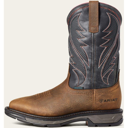 Ariat Men's WorkHog XT VenTek Soft Toe Waterproof Slip Resistant Work Boot - Rye Brown - 10035984 - Overlook Boots