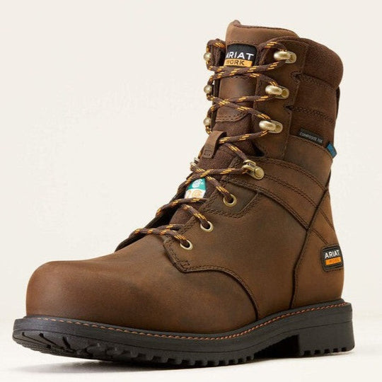 Ariat Men's Rigtek Csa 8" Composite Toe Waterproof Work Boot -Brown- 10035989 - Overlook Boots
