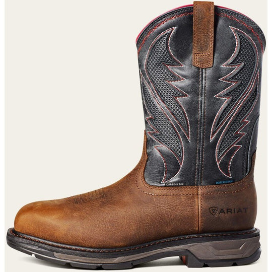 Ariat Men's WorkHog Xt VenTek Carbon Toe Western Work Boot -Brown- 10036005  - Overlook Boots