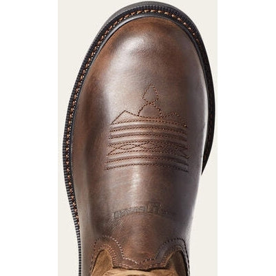 Ariat Men's Groundbreaker Steel Toe MetGuard Slip Resistant Work Boot - Brown - 10036107 - Overlook Boots