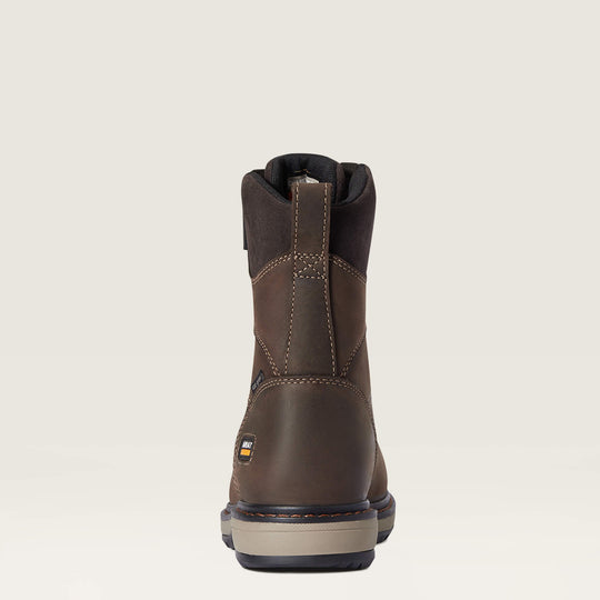 Ariat Women's Riveter CSA Glacier Grip 8" Composite Toe Waterproof 400G Insulated Puncture Resistant Work Boot - Dark Brown - 10036707 - Overlook Boots