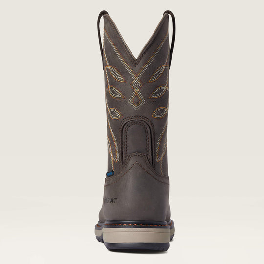 Ariat Women's Riveter CSA Glacier Grip Pull-On Composite Toe Waterproof 400G Insulated Puncture Resistant Work Boot - Dark Storm - 10036708 - Overlook Boots
