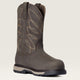 Ariat Women's Riveter CSA Glacier Grip Pull-On Composite Toe Waterproof 400G Insulated Puncture Resistant Work Boot - Dark Storm - 10036708 5.5 / Medium / Brown - Overlook Boots