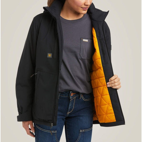 Ariat Women's Rebar Storm Fighter 2.0 Waterproof Jacket Black - 10037606 - Overlook Boots