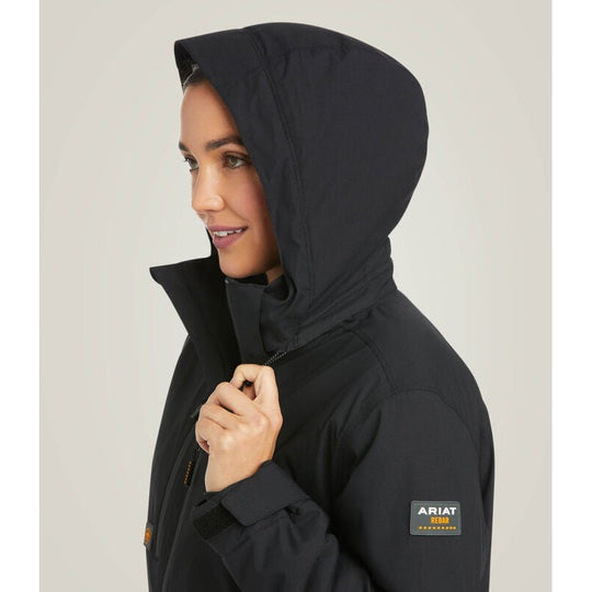 Ariat Women's Rebar Storm Fighter 2.0 Waterproof Jacket Black - 10037606 - Overlook Boots