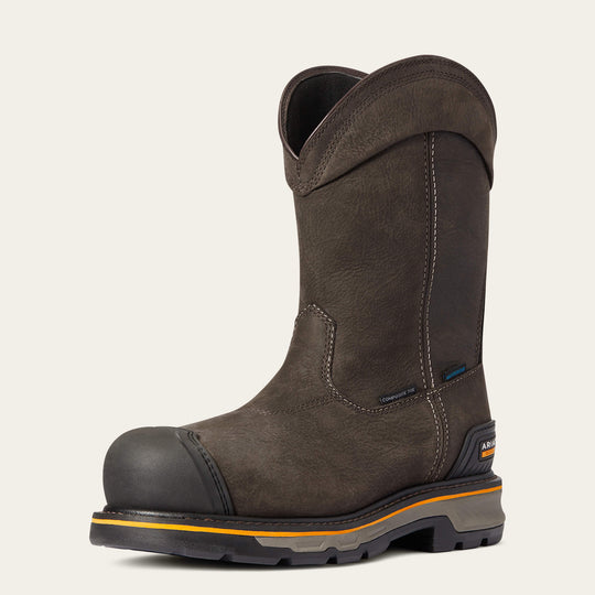 Ariat Men's Stump Jumper Pull On Composite Toe Waterproof Work Boot - Iron Coffee - 10038282 - Overlook Boots