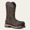 Ariat Men's Stump Jumper Pull On Composite Toe Waterproof Work Boot - Iron Coffee - 10038282 7 / Medium / Brown - Overlook Boots