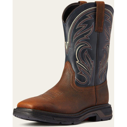 Ariat Men's WorkHog XT Cottonwood Soft Toe Slip Resistant Work Boot - Brown Oiled Rowdy - 10038320 - Overlook Boots