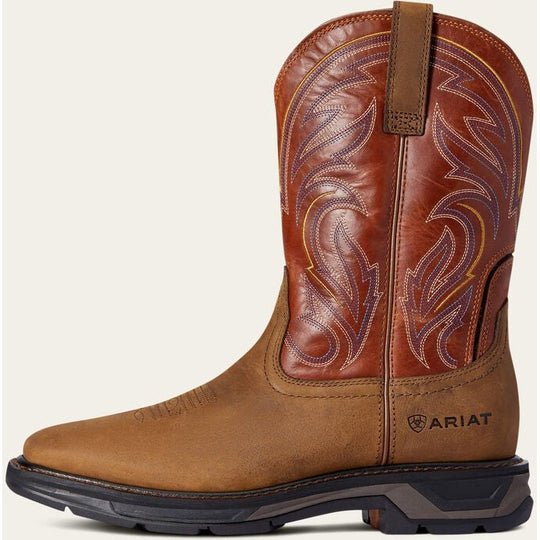 Ariat Men's WorkHog XT Cottonwood Soft Toe Slip Resistant Work Boot - Dark Earth - 10038323 - Overlook Boots