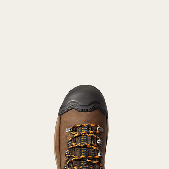 Ariat Men's Endeavor 8" Carbon Toe Waterproof Work Boot - Chocolate Brown - 10038373 - Overlook Boots