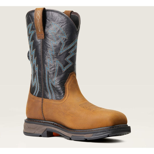 Ariat Men's WorkHog XT BOA Carbon Toe Slip Resistant Work Boot - Dark Earth - 10038923 7 / Medium / Brown - Overlook Boots