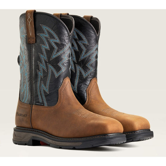 Ariat Men's WorkHog XT BOA Carbon Toe Slip Resistant Work Boot - Dark Earth - 10038923 - Overlook Boots