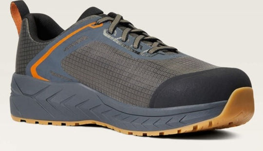 Ariat Men's Outpace Composite Toe Safety Slip Resistant Work Shoe -Gunmetal- 10040282 7 / Medium / Grey - Overlook Boots