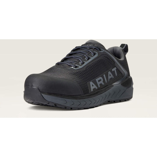 Ariat Men's Outpace Composite Toe Safety Slip Resistant Work Shoe - Black - 10040283 - Overlook Boots