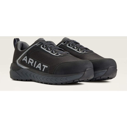 Ariat Men's Outpace Composite Toe Safety Slip Resistant Work Shoe - Black - 10040283 - Overlook Boots