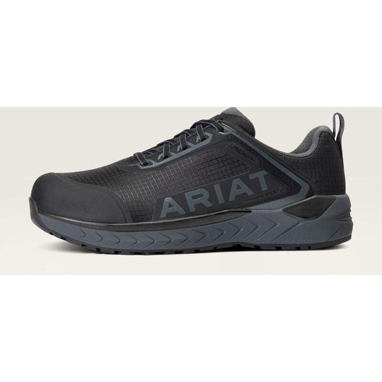 Ariat Men's Outpace Composite Toe Safety Slip Resistant Work Shoe - Black - 10040283 - Overlook Boots