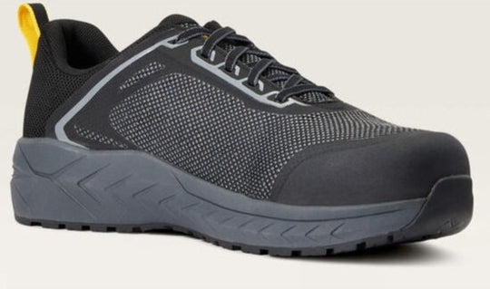 Ariat Men's Outpace Sd Composite Toe Safety Slip Resistant Work Shoe -Charcoal- 10040319 7 / Medium / Black - Overlook Boots