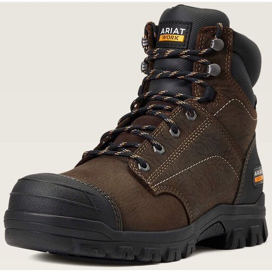 Ariat Women's Treadfast 6" Steel Toe Waterproof Slip Resistant Work Boot - Dark Brown - 10040405 - Overlook Boots