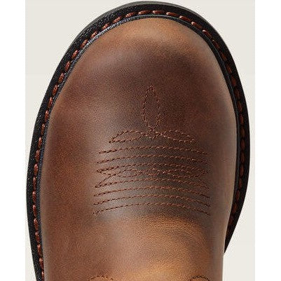 Ariat Women's Fatbaby Pull-On Steel Toe Slip Resistant Work Boot - Distressed Brown - 10040431 - Overlook Boots